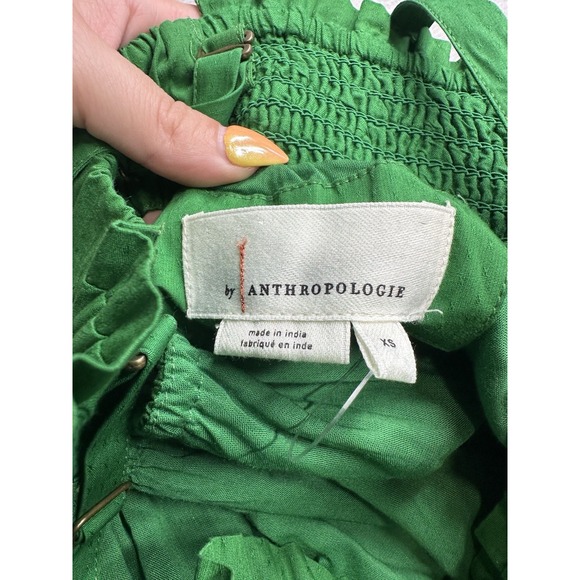 Rare Anthropologie Ruffled Floral Embroidered Caribbean design Maxi Dress‎ XS - Picture 9 of 13